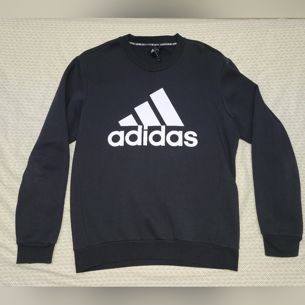 Adidas Men's Black Crewneck Sweater